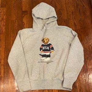 Men’s Polo teddy bear hoodie sz M